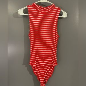 Forever 21 Striped Body Suit: Size M